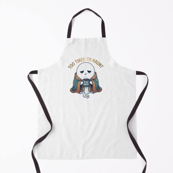 Item preview, Too Tired to Haunt Funny Ghost Coffee Illustration designed and sold by Northern Glow Art.