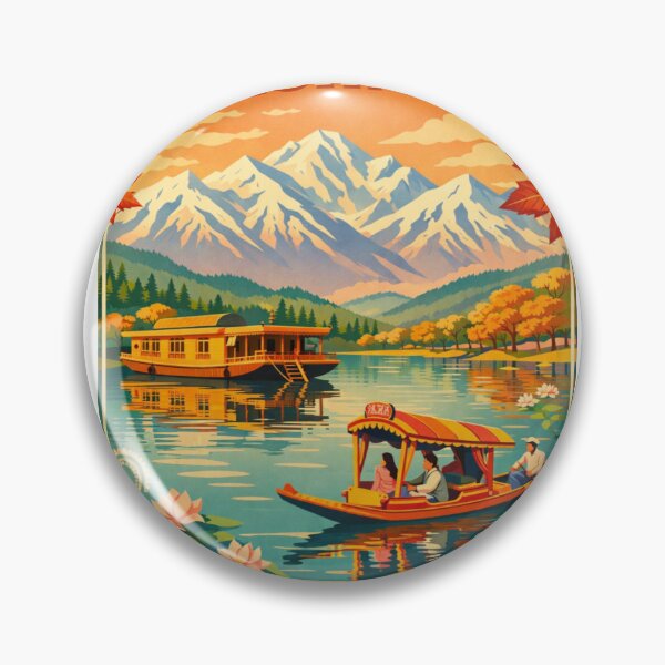 Item preview, Vintage Kashmir Travel Art - Traditional Shikara Boat designed and sold by sohail_arts.