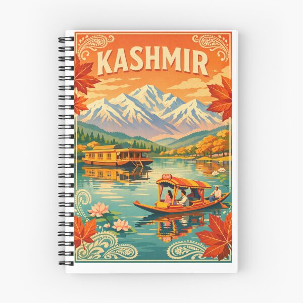 Item preview, Vintage Kashmir Travel Art - Traditional Shikara Boat designed and sold by sohail_arts.
