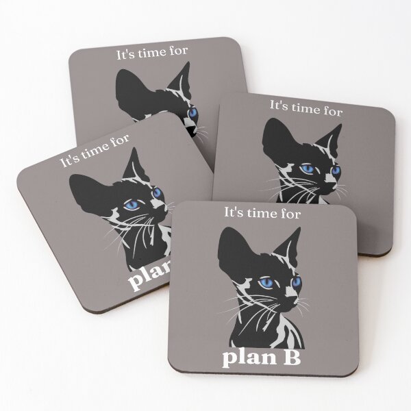 Artikelvorschau, Devon Rex Katzen-Plan-B-Shirt – Lustiges graues Katzen-Humor-T-Shirt entworfen und verkauft von DesignVaultLab.