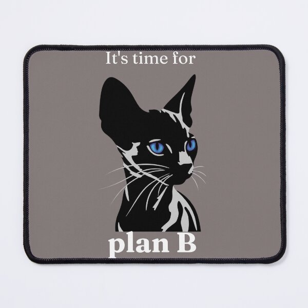 Item preview, Devon Rex Cat Plan B Shirt - Funny Gray Cat Humor Tee designed and sold by DesignVaultLab.