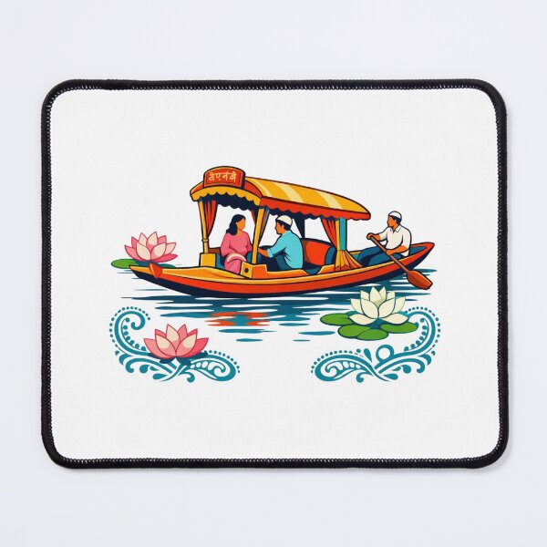 Item preview, Vintage Kashmir Travel Art - Traditional Shikara Boat designed and sold by sohail_arts.