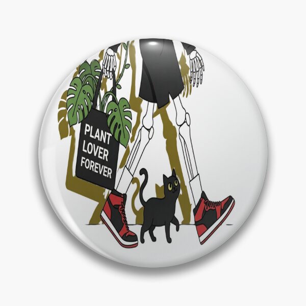 Item preview, Plant Lover Forever Skeleton with Black Cat and Monstera Plants designed and sold by Red  Corason ⭐⭐⭐.