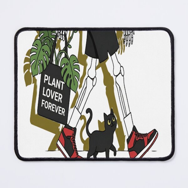 Item preview, Plant Lover Forever Skeleton with Black Cat and Monstera Plants designed and sold by Red  Corason ⭐⭐⭐.