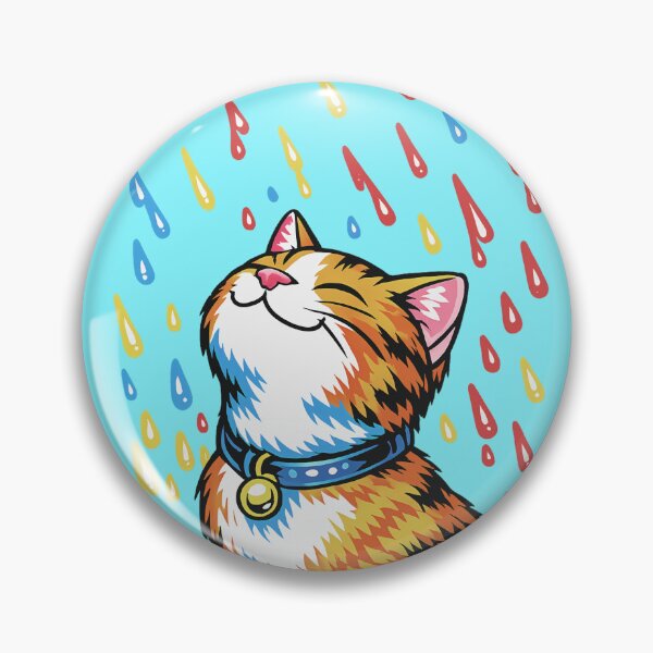 Item preview, Rainbow rain cat designed and sold by Cathedral of Curiosity.
