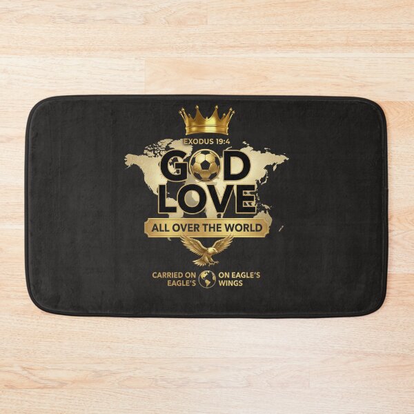 Item preview, GOD IS LOVE ALL OVER THE WORLD ?⚽? | Carried on Eagle’s Wings    designed and sold by KINGDOM GOLD STUDIO.