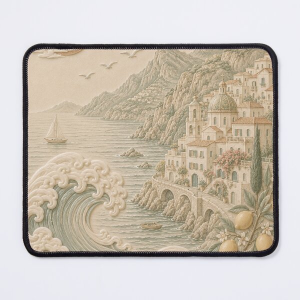 Item preview, Amalfi Coast Relief Seascape designed and sold by TheSlowShore.