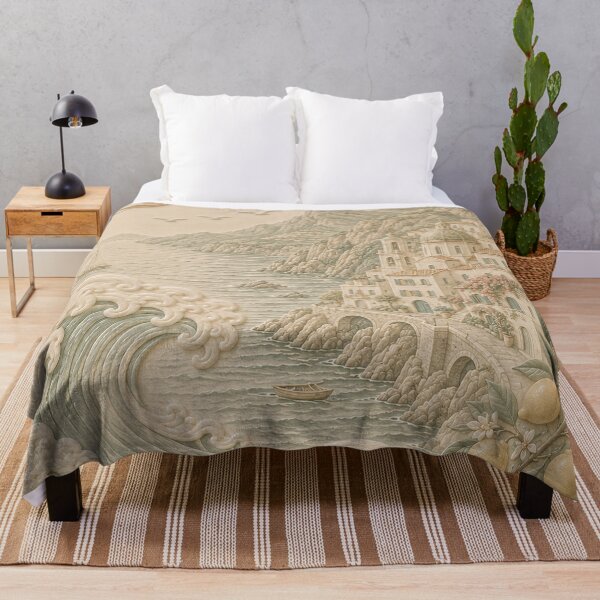 Item preview, Amalfi Coast Relief Seascape designed and sold by TheSlowShore.
