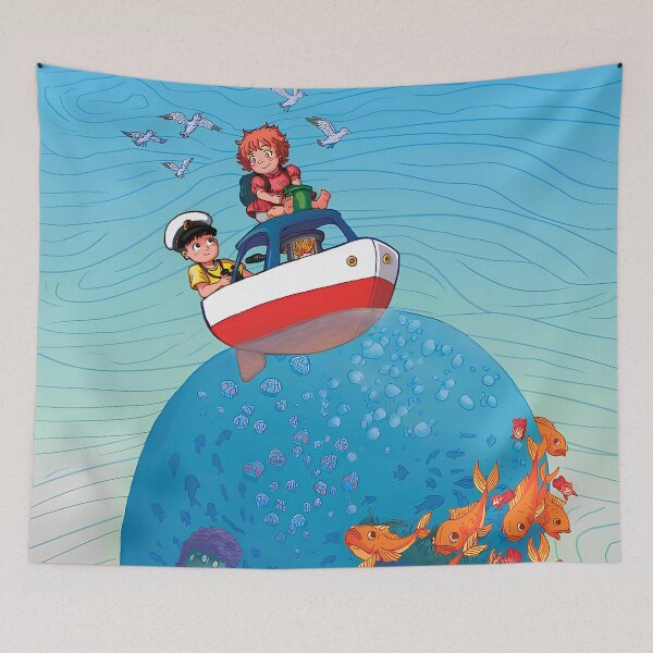 Item preview,  Cute kawaii art girl [[ponyos]] travel -%[ghiblis]%- sea aways  designed and sold by kuumeiji.