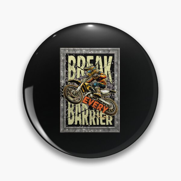 Item preview, Break Every Barrier Motocross Rider Vintage Graphic T-Shirt designed and sold by MR-GOLDEN.