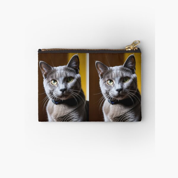 Item preview, Animals - Grey Cat with Amber Eyes, Elegant Feline Portrait designed and sold by DoodyPets.