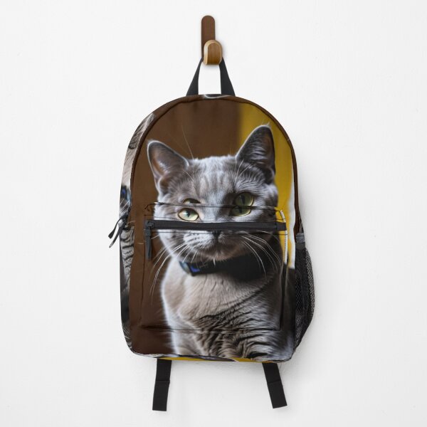 Item preview, Animals - Grey Cat with Amber Eyes, Elegant Feline Portrait designed and sold by DoodyPets.