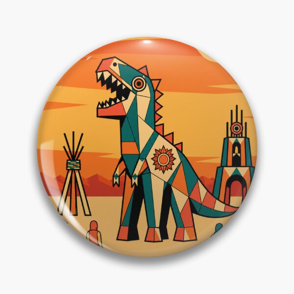 Item preview, Geometric Desert Dinosaur Sunset – Festival Poster Art designed and sold by Lyfeinsights.