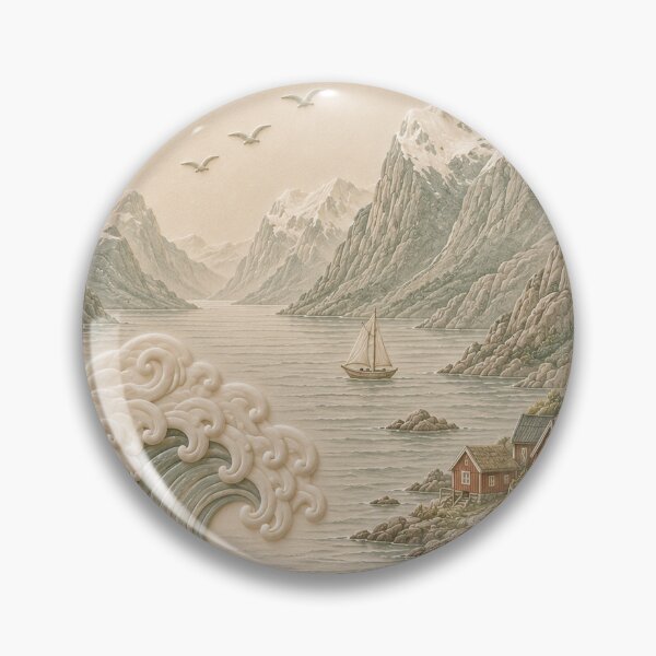 Item preview, Nordic Coastal Wave Relief Art designed and sold by TheSlowShore.