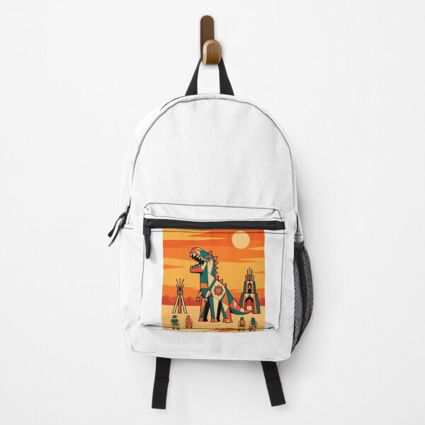 Item preview, Geometric Desert Dinosaur Sunset – Festival Poster Art designed and sold by Lyfeinsights.