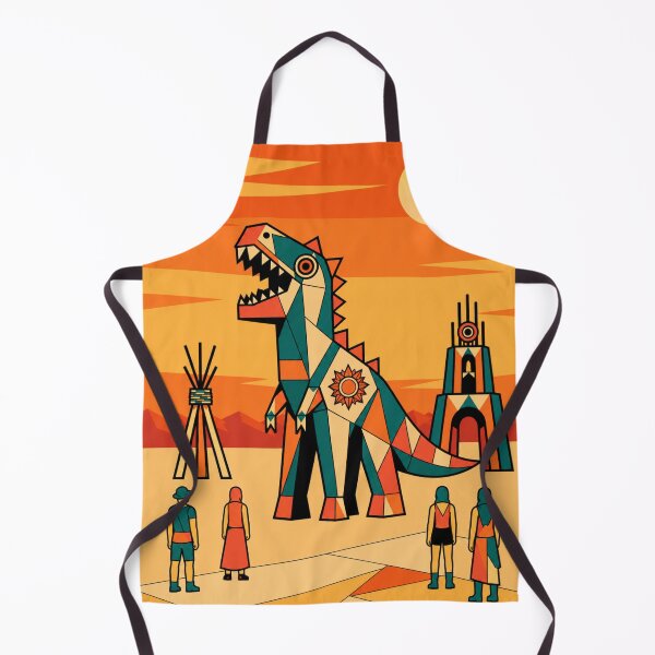 Item preview, Geometric Desert Dinosaur Sunset – Festival Poster Art designed and sold by Lyfeinsights.