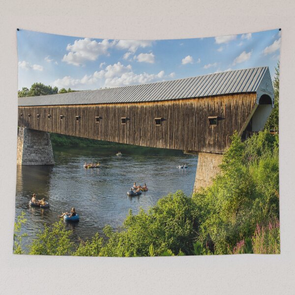 Item preview, Cornish Windsor Covered Bridge Art designed and sold by gotucoveredart.