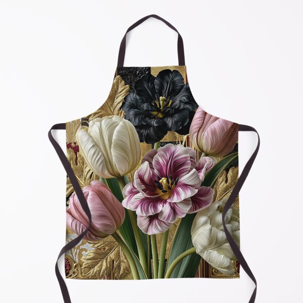 Item preview, Gilded Tulip Opulence – Luxury Art Nouveau Floral Art designed and sold by VelvetThornsArt.