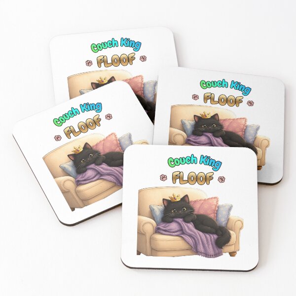 Item preview, Couch King FLOOF – Cute Black Cat Lover Design designed and sold by lumar23.