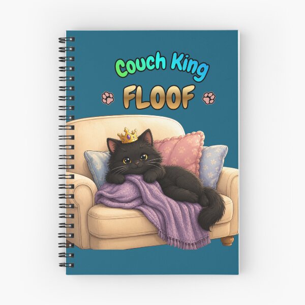 Item preview, Couch King FLOOF – Cute Black Cat Lover Design designed and sold by lumar23.