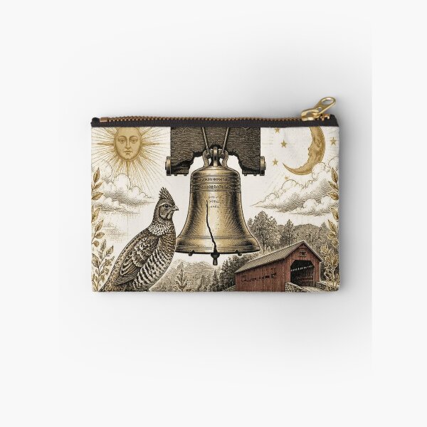 Item preview, Pennsylvania State Shirt, Vintage Ivory Liberty Bell Tee, Ruffed Grouse Graphic, Covered Bridge Gift, Botanical State T-Shirt designed and sold by SunnyDesign82.