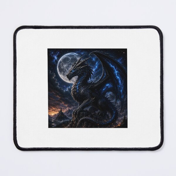 Item preview, Midnight Dragon Under Moonlight designed and sold by DaryaArtFrance.