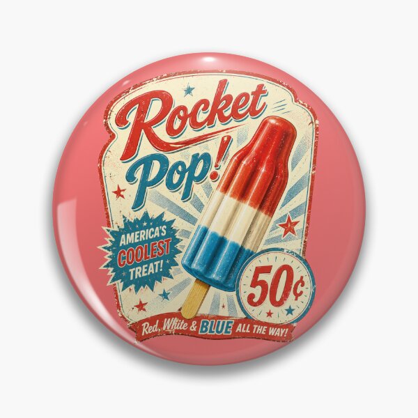 Item preview, Retro Rocket Pop Bomb Pop – Red White Blue Popsicle Vintage Summer Design designed and sold by shorethings.