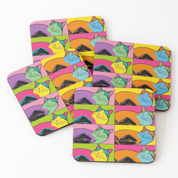 Item preview, Pop Art Cat T-Shirt - Multicolor Warhol Style Design designed and sold by NeonCosmos.