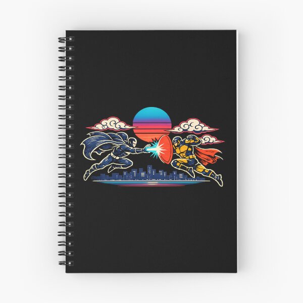Item preview, Neon Retro Synthwave Ukiyo‑E Superhero Showdown designed and sold by KungPowUnicorn.