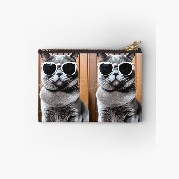 Item preview, Animals - Grey Cat with Sunglasses, Archetype of the Internet Meme Cool Cat designed and sold by DoodyPets.