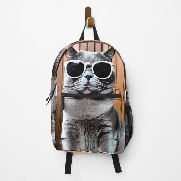Item preview, Animals - Grey Cat with Sunglasses, Archetype of the Internet Meme Cool Cat designed and sold by DoodyPets.