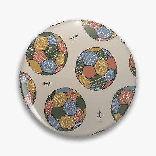 Item preview, Boho Soccer Ball Pattern - Earthy Multicolour Football Print designed and sold by  Boho Vibes Studio.