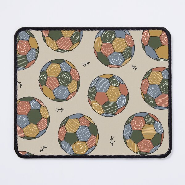 Item preview, Boho Soccer Ball Pattern - Earthy Multicolour Football Print designed and sold by Boho Vibes Studio.
