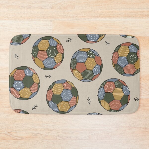 Item preview, Boho Soccer Ball Pattern - Earthy Multicolour Football Print designed and sold by  Boho Vibes Studio.