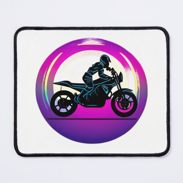 Item preview, Neon Silhouette Motorcycle Rider Graphic designed and sold by RaresS.