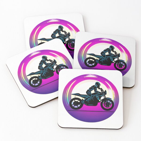 Item preview, Neon Silhouette Motorcycle Rider Graphic designed and sold by RaresS.