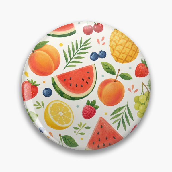 Item preview, Summer Fruit Pattern | Watermelon, Pineapple & Citrus Seamless Tropical Design designed and sold by DreamPixelPrint.