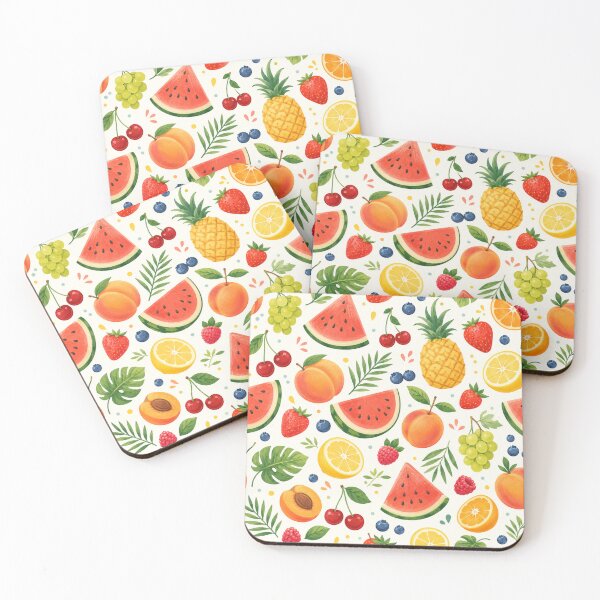 Item preview, Summer Fruit Pattern | Watermelon, Pineapple & Citrus Seamless Tropical Design designed and sold by DreamPixelPrint.