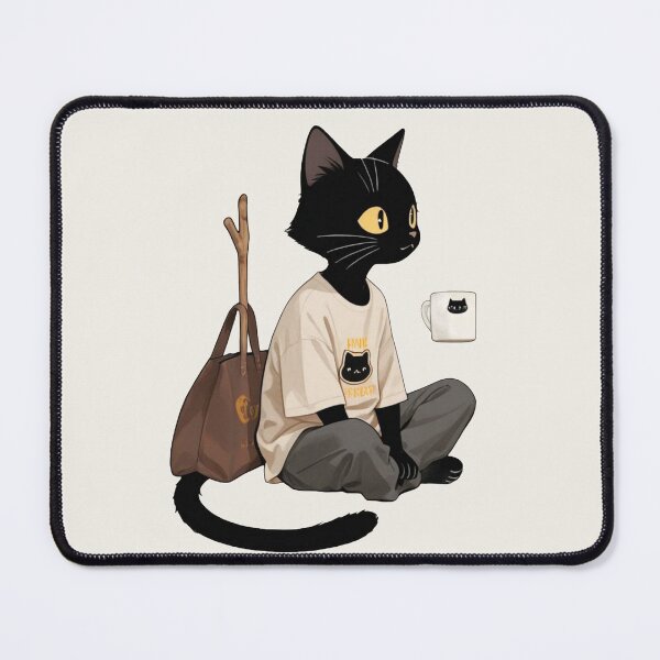 Item preview, Cute Cat Coffee Oversized Clothes Funny Cozy Introvert Graphic designed and sold by BLUESKY11a.