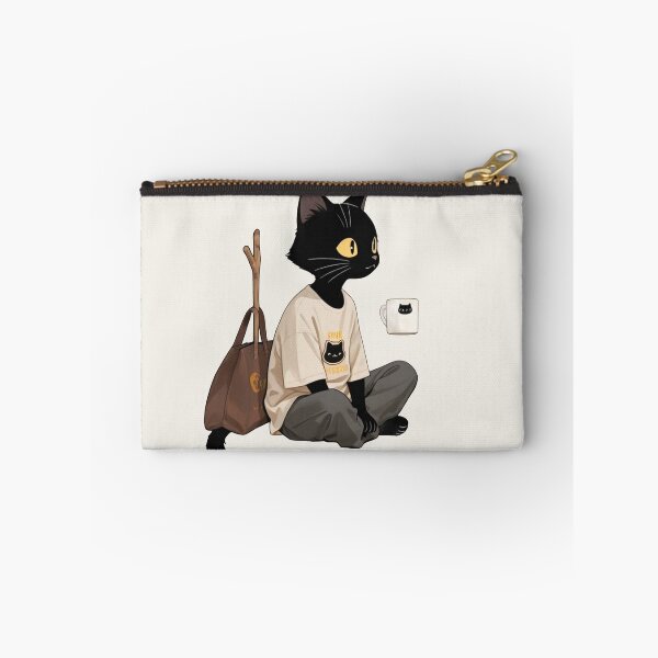 Item preview, Cute Cat Coffee Oversized Clothes Funny Cozy Introvert Graphic designed and sold by BLUESKY11a.