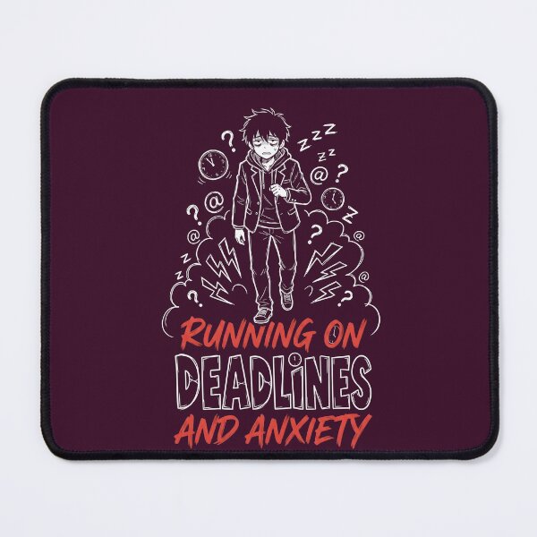 Item preview, Running On Deadlines And Anxiety Student Humor designed and sold by TheReezeStudio.