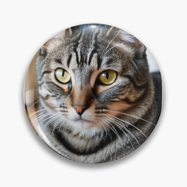 Item preview, Animals - Grey Tabby Cat, Realistic Portrait with Amber Gaze designed and sold by DoodyPets.