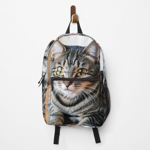 Item preview, Animals - Grey Tabby Cat, Realistic Portrait with Amber Gaze designed and sold by DoodyPets.