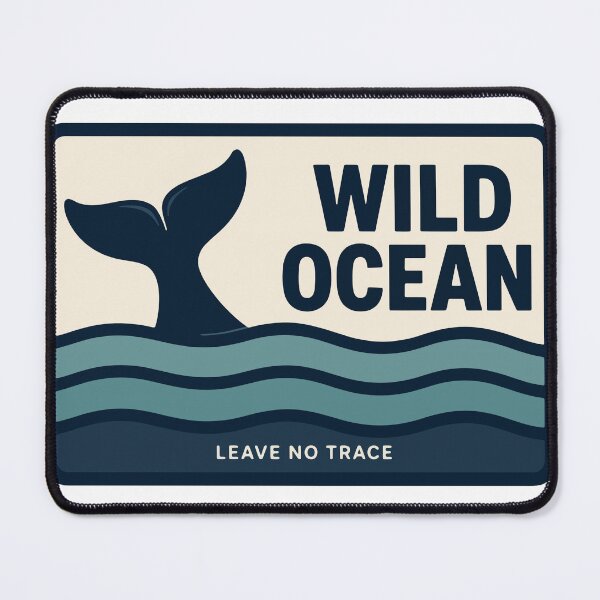 Item preview, Wild Ocean Leave No Trace – Retro Whale Tail Nature designed and sold by cladeart.