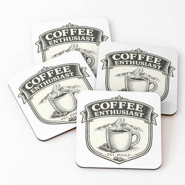 Item preview, Coffee Enthusiast Vintage Line Art Coffee Lover Design designed and sold by EK-Studio.