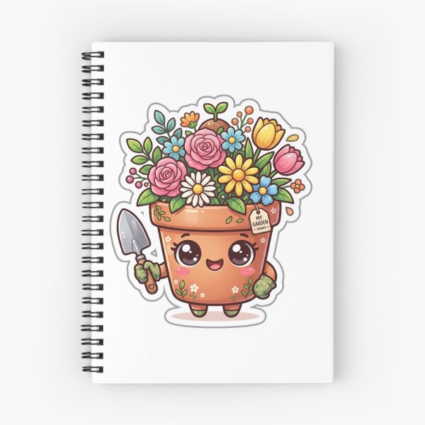 Item preview, Cute Kawaii Flower Pot Gardener Sticker designed and sold by Adamsshop24.