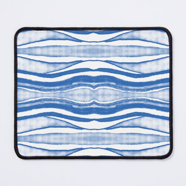 Item preview, Blue Shibori Wave Stripe Seamless Pattern designed and sold by sunsmilestudio.