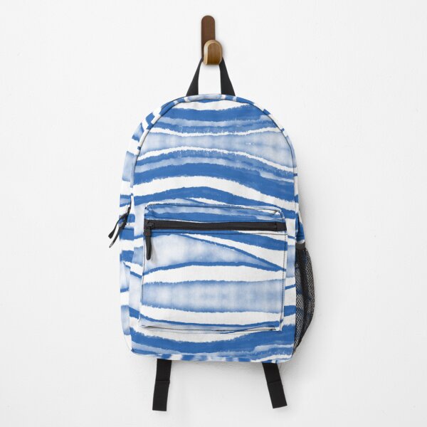 Item preview, Blue Shibori Wave Stripe Seamless Pattern designed and sold by sunsmilestudio.