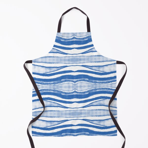 Item preview, Patrón sin costuras de rayas onduladas Shibori azules designed and sold by sunsmilestudio.