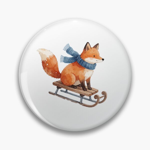 Item preview, Fox Sledding Sticker | Winter Woodland Animal designed and sold by AillustriaAK.